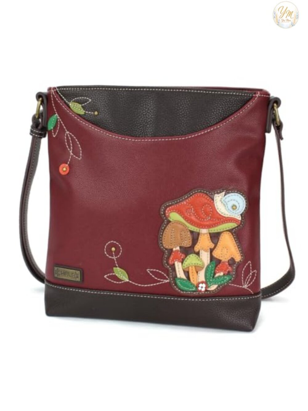 Vegan Leather Messenger Bag with Adjustable Strap & Pockets